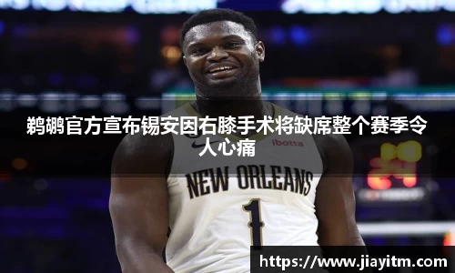 鹈鹕官方宣布锡安因右膝手术将缺席整个赛季令人心痛